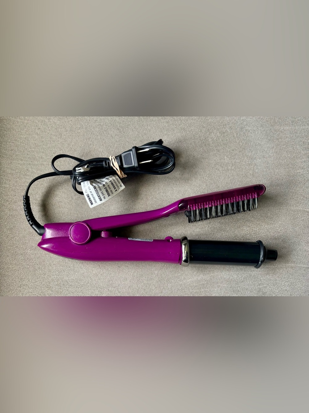 Instyler Rotating Hot Iron Hair Straightener 1.25" Purple IS2.2-1001 Working
